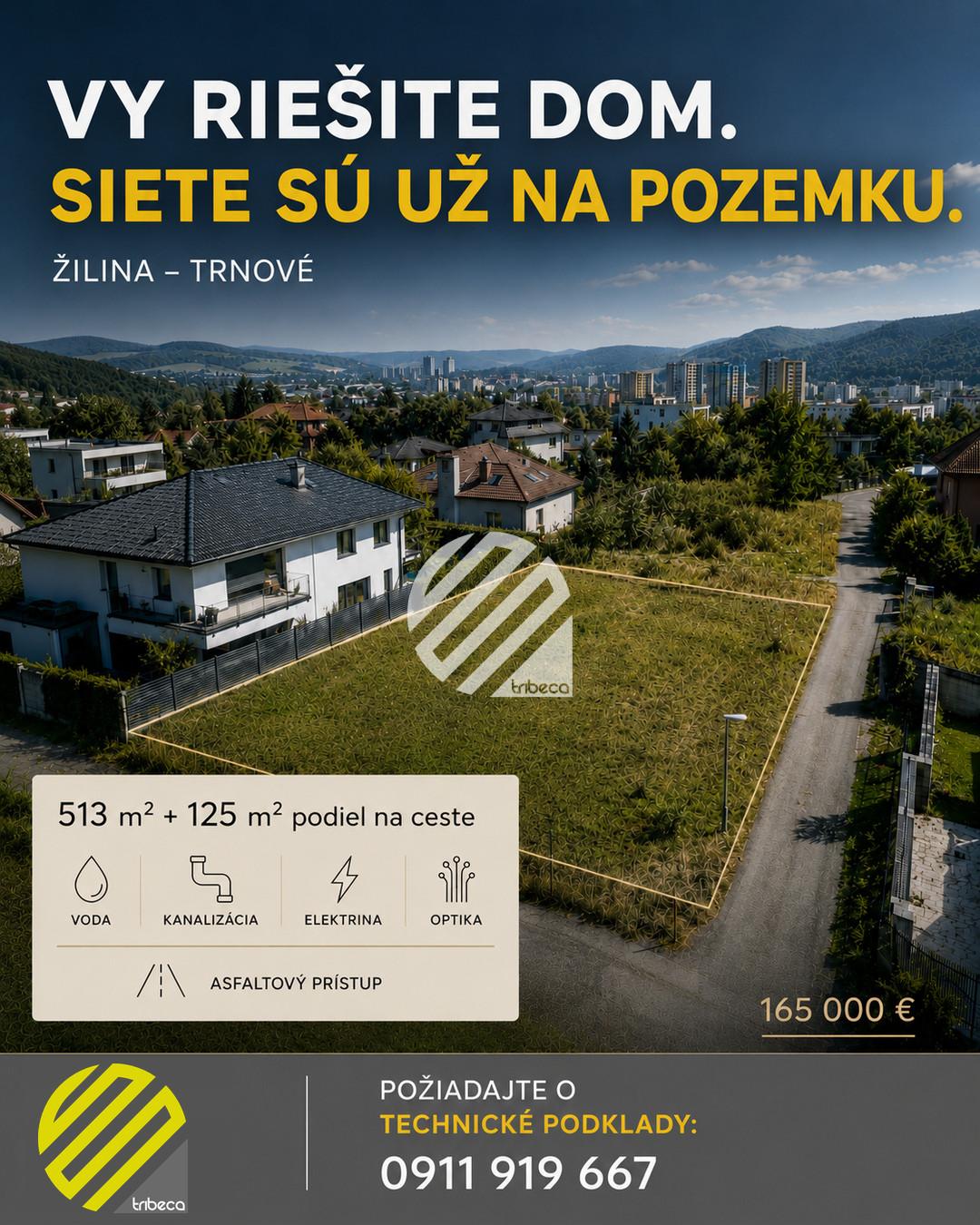 Technicky pripravený pozemok  - Trnové | 638 m²