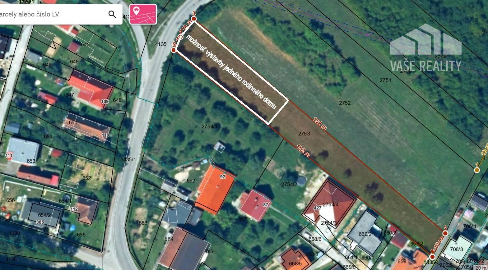STAVEBNÝ POZEMOK 1334 m2 + VEĽKÁ ZÁHRADA 900 m2 TRENČIANSKE MITICE