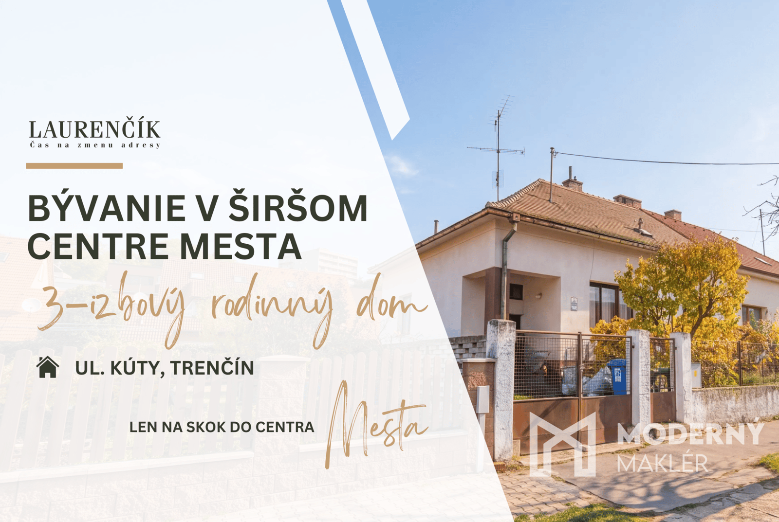 NA PREDAJ | RODINNÝ DOM V ŠIRŠOM CENTRE TRENČÍNA