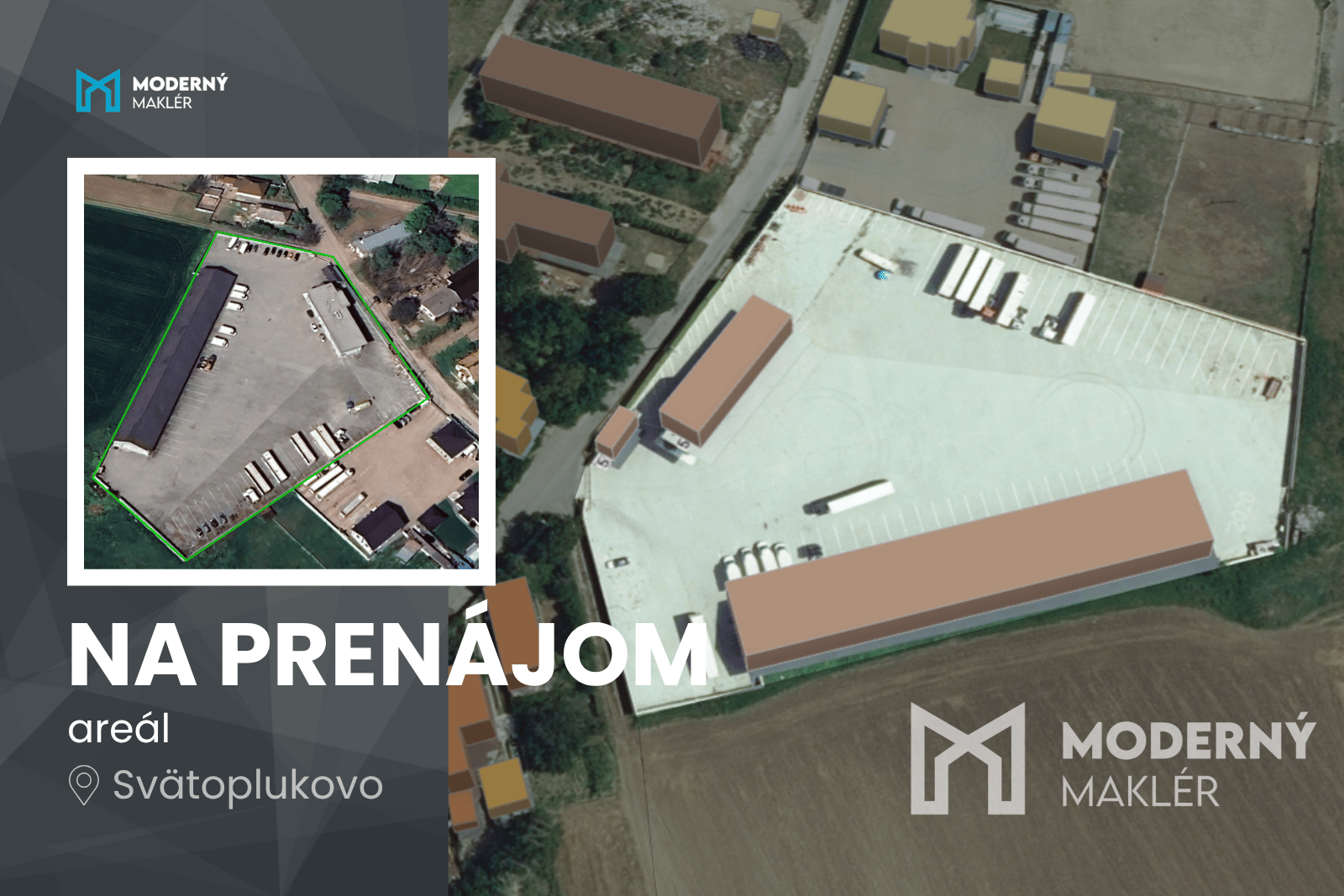 Na prenájom výrobno-skladový areál vo Svätoplukove (pri Nitre)