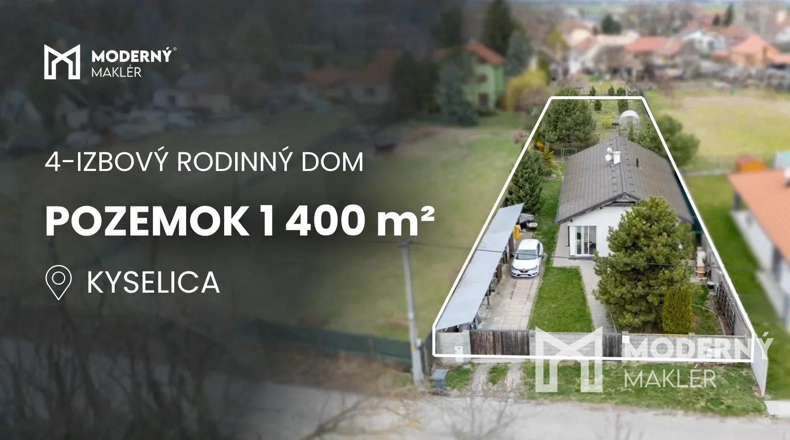 Na predaj rodinný dom s veľkorysým pozemkom v obci Kyselica