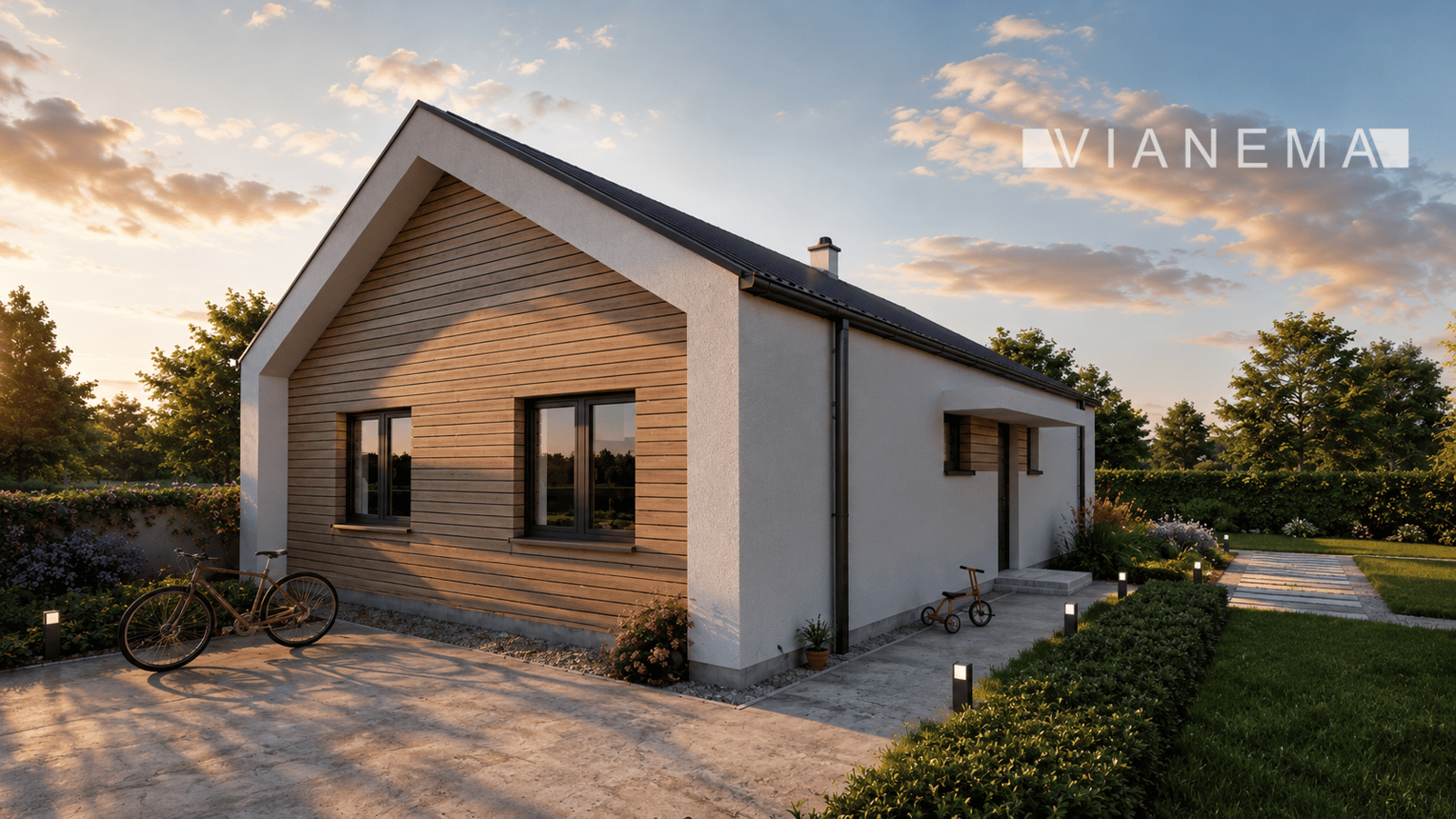 Na predaj 4 izbový rodinný dom 81m2 v projekte Medné House, LR