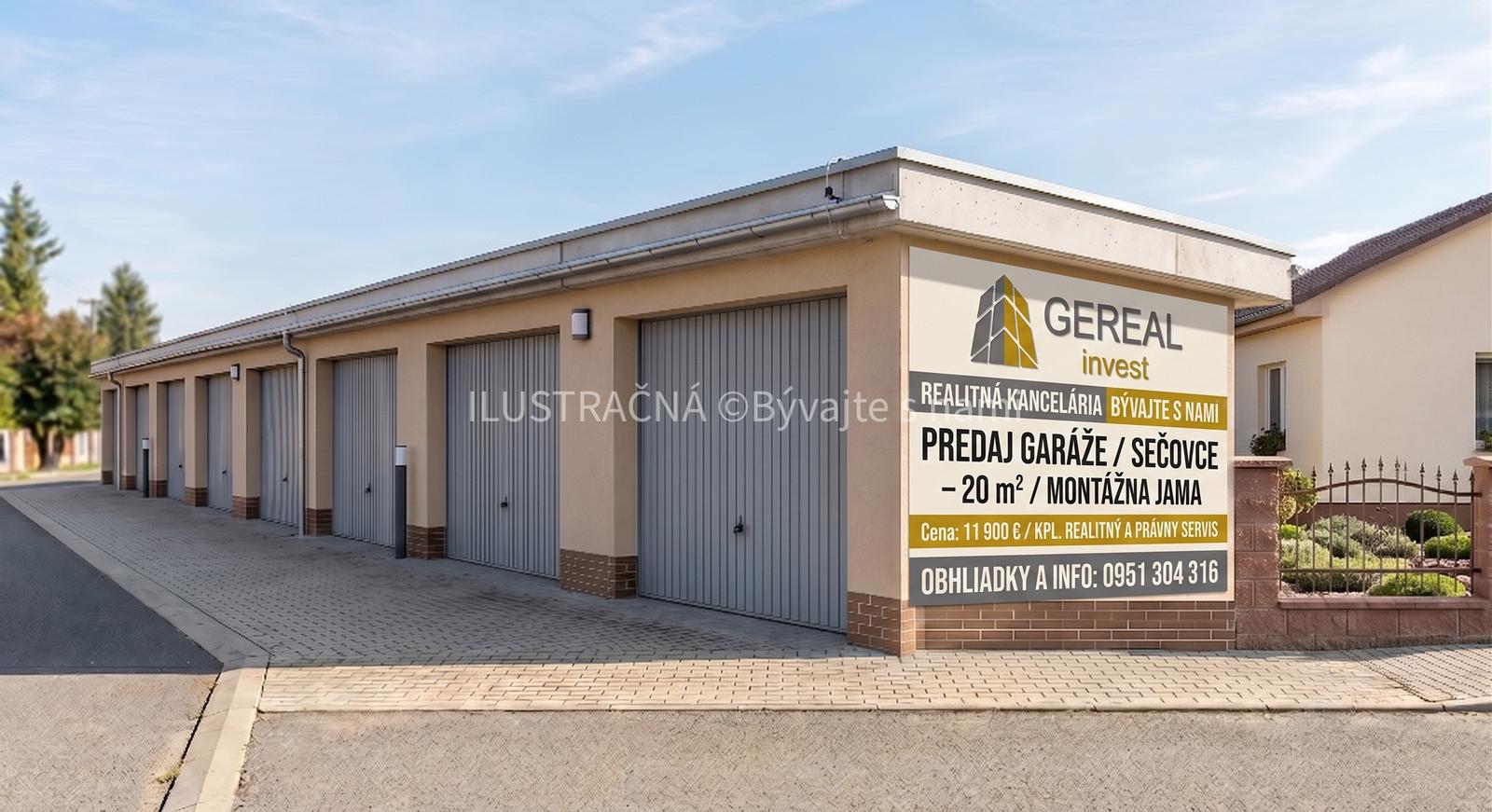 Predaj | Priestranná garáž s montážnou jamou | Sečovce | BÝVAJTE s nami