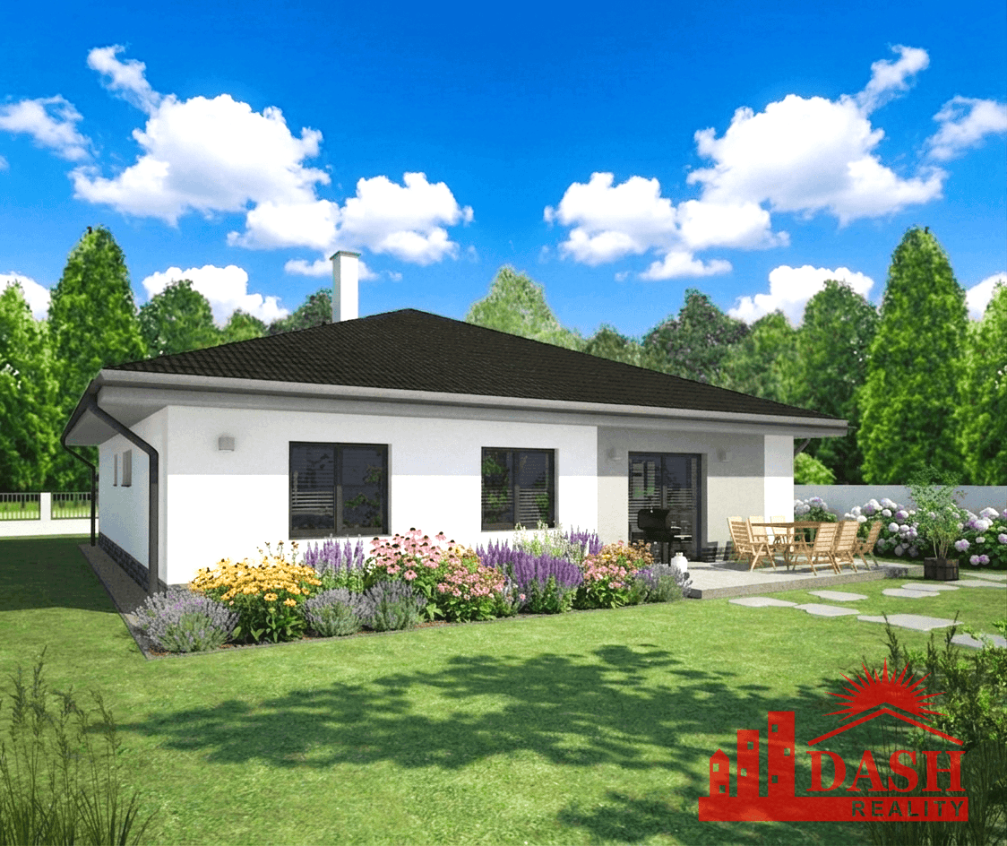 REZERVOVANÉ -Na predaj novostavba 4 izbový bungalov s terasou, 528 m2, Trenčín