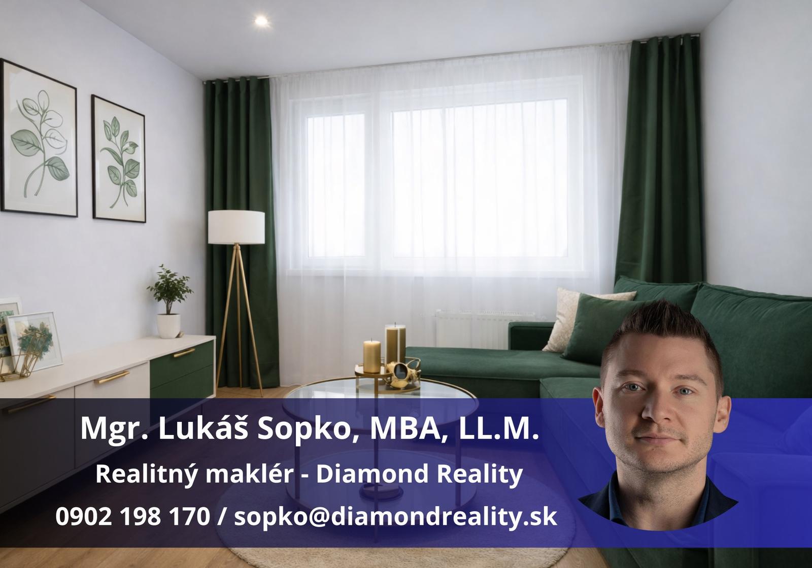Ponúkame na predaj veľmi pekný - menší 2 izbový byt - ulica Užhorodská, Košice - Juh