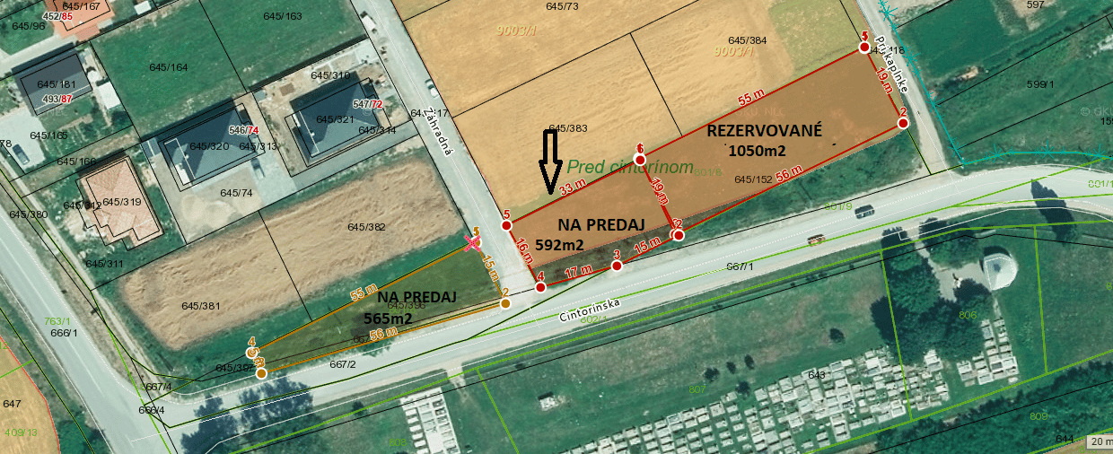 REZERVOVANÉ-  pozemok na výstavbu RD – Geča (Košice okolie), 592m2