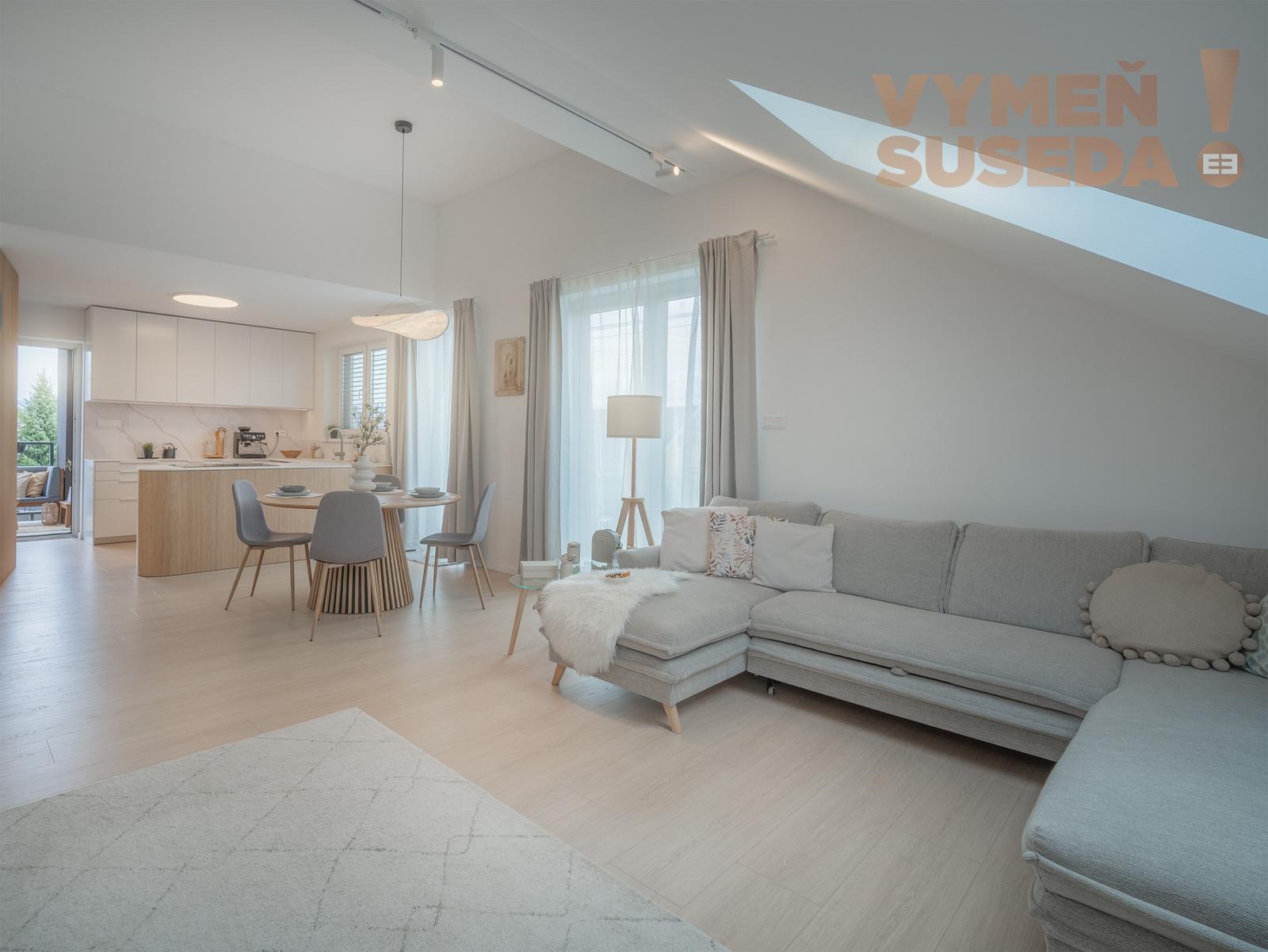 VYMEŇ SUSEDA! - Výnimočný, 4 izb. byt s terasou, vysokými stropmi, pozemkom, zariadený vo vysokom štandarde, NOVOSTAVBA, LOZORNO. – fotka 2