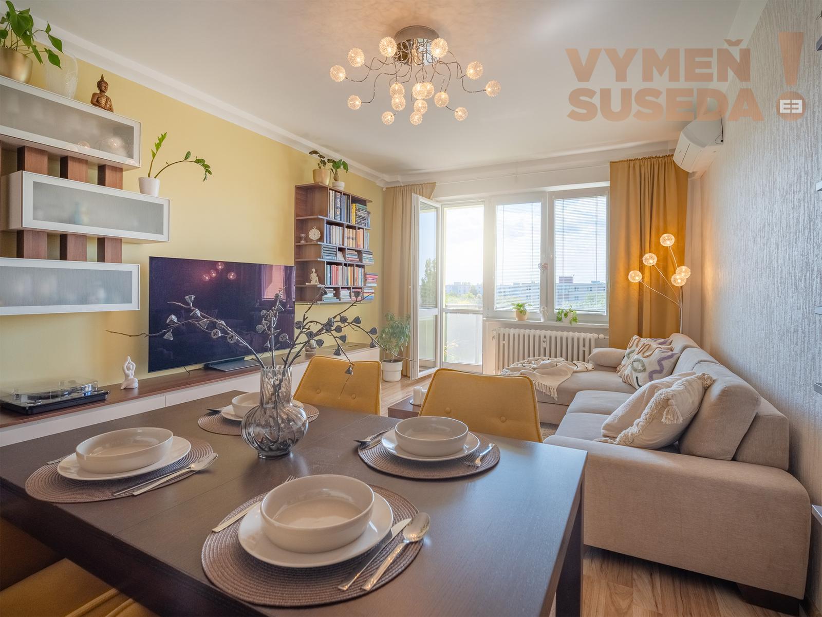 VYMEŇ SUSEDA! – KOMPLETNE ZREKONŠTRUOVANÝ 3 IZB. BYT S LOGGIOU, ZIMNÁ ULICA, BRATISLAVA II, RUŽINOV