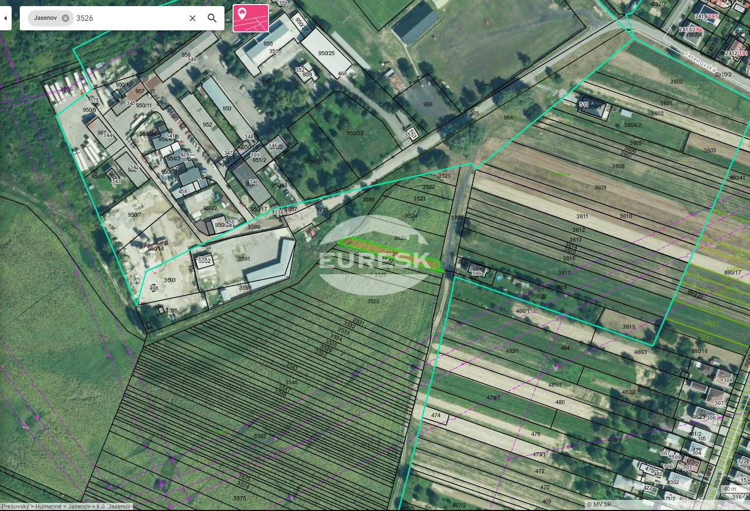 Exkluzívne na predaj pozemok v Jasenove