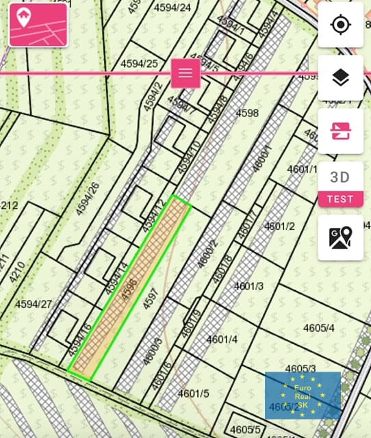 Predáme v Bratislave-Nové Mesto, k.ú. Vinohrady ( Koziarka ) stavebný pozemok o výmere 1.694 m2 ( 20x84,7m). – fotka 2
