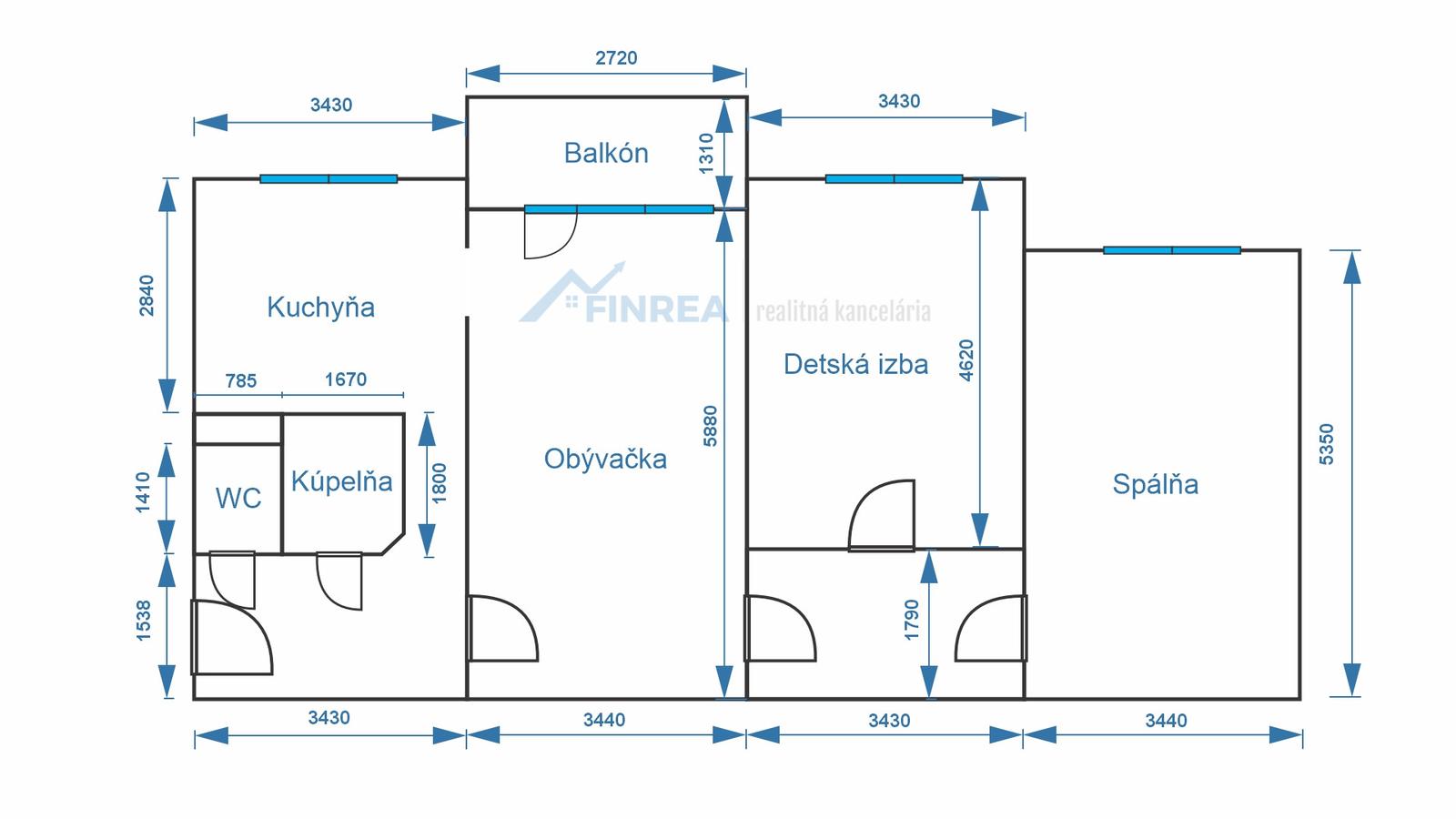 FINREA│Veľkometrážny (85m2) 3-izbový byt po rekonštrukcii, Vrútky – fotka 2