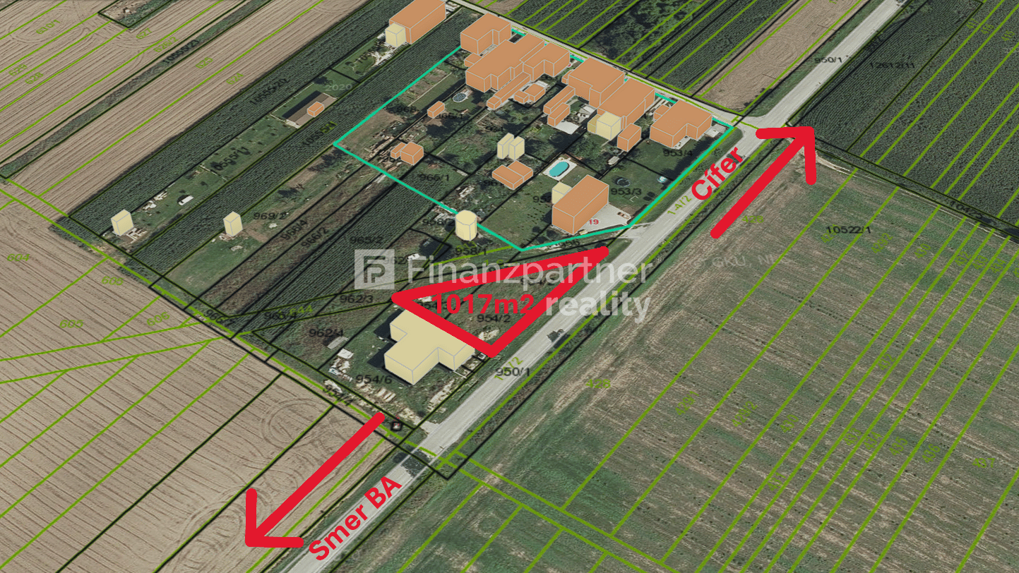 (F007-014-MAPO) Predám pozemok 1017m²,Cífer-okr.Trnava – fotka 2