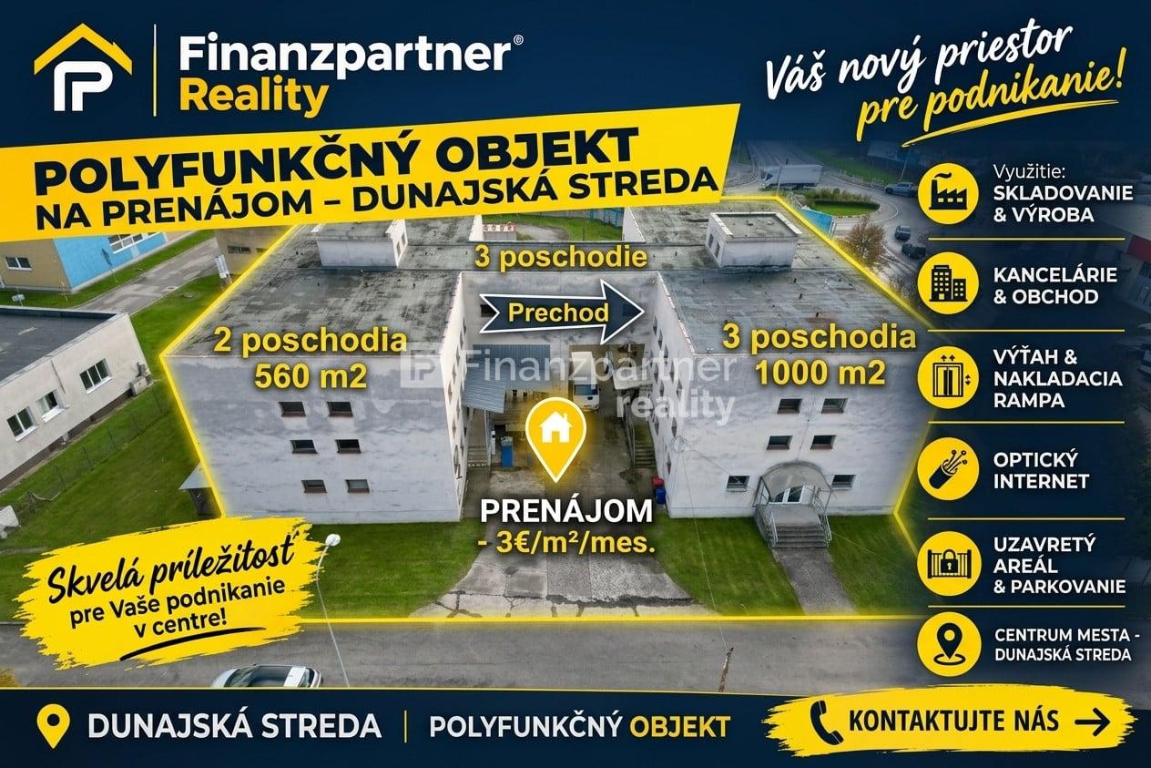 Na prenájom polyfunkčný objektu v centre mesta