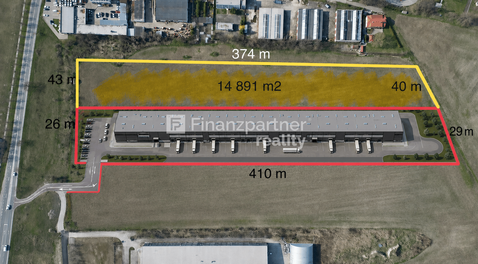 Exkluzívne na predaj priemyselný pozemok o rozlohe 10265 m2