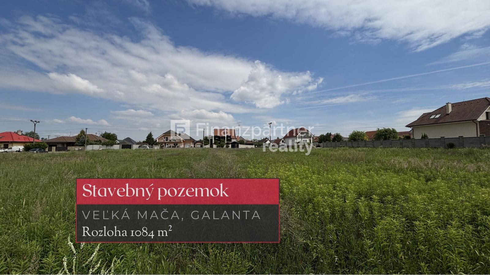 Stavebný pozemok 1084 m², Veľká Mača, okres Galanta + 3D