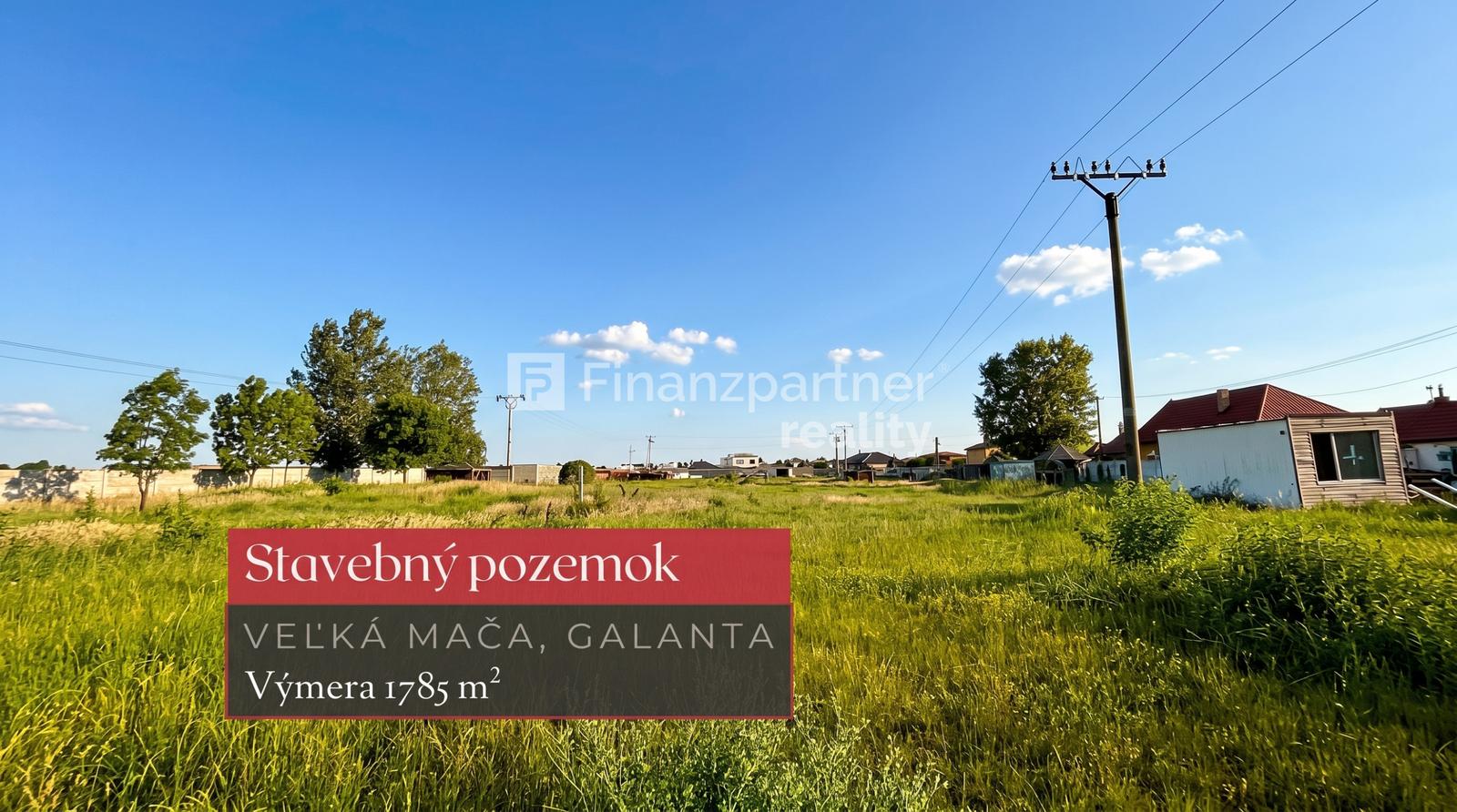 Stavebný pozemok 1785 m², Veľká Mača, okres Galanta + 3D