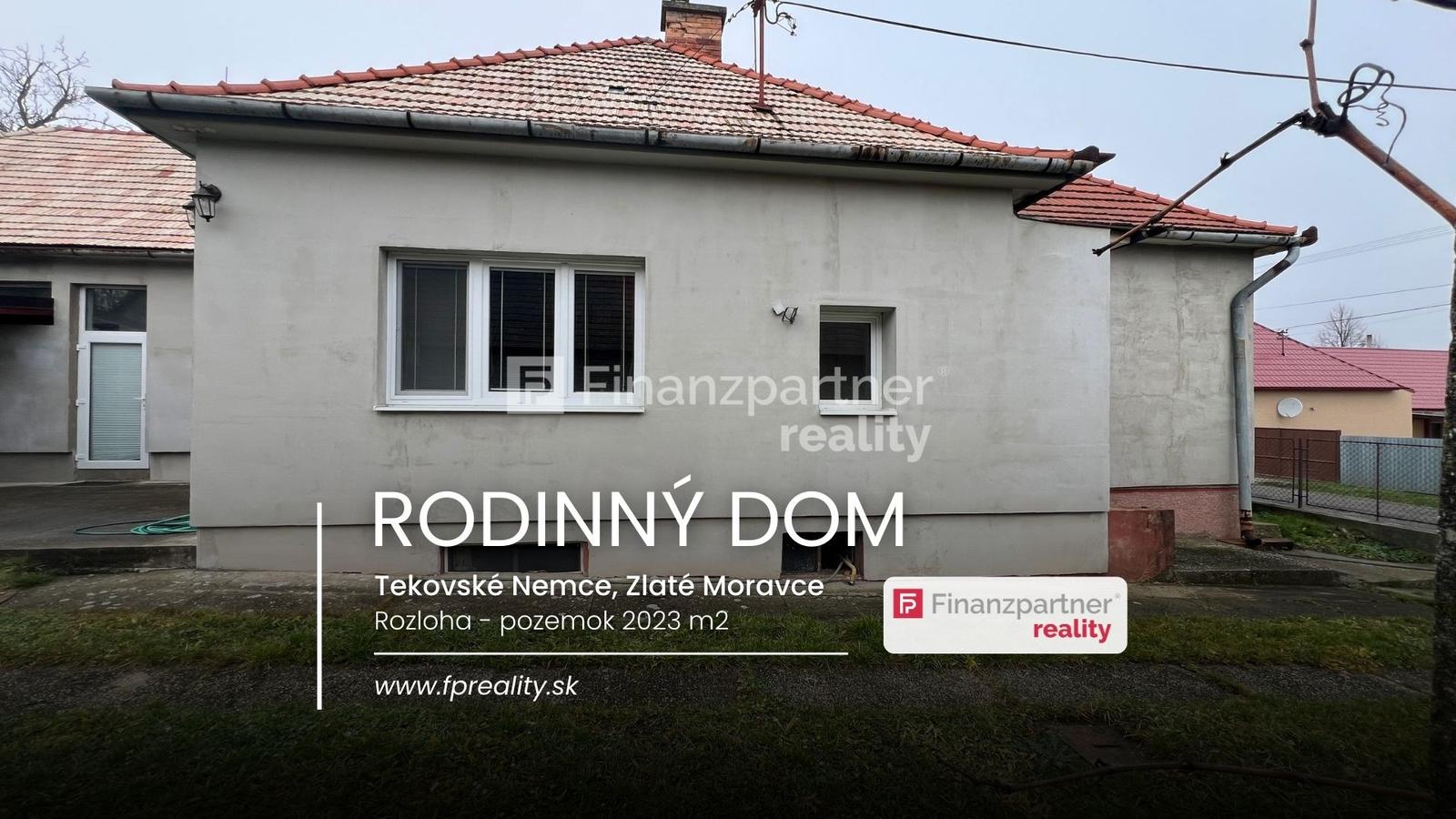 Rodinný dom, pozemok 2023 m², Tekovské Nemce, Zlaté Moravce