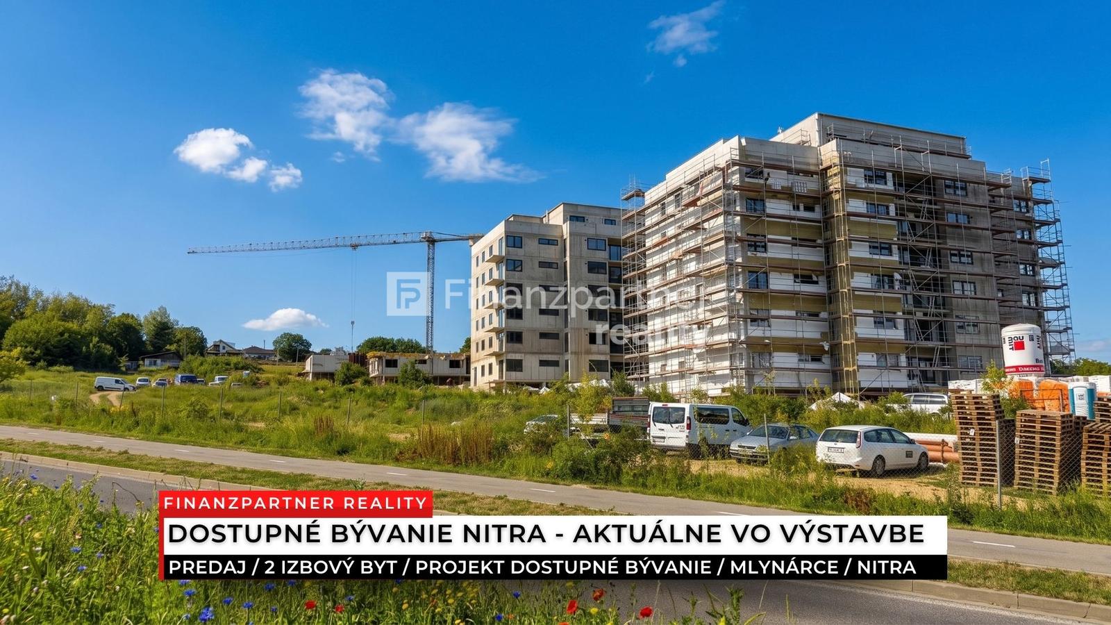 2 izbový byt 54 m² v novom projekte, Mlynárce, Nitra