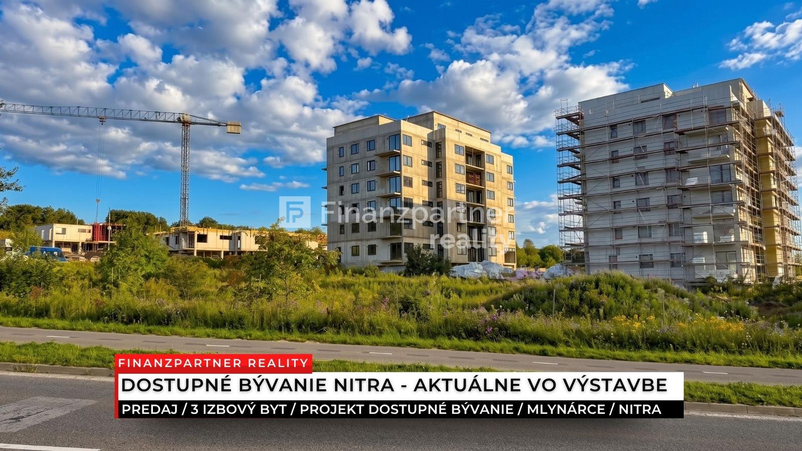 3 izbový byt 78,3 m² v novom projekte, Mlynárce, Nitra
