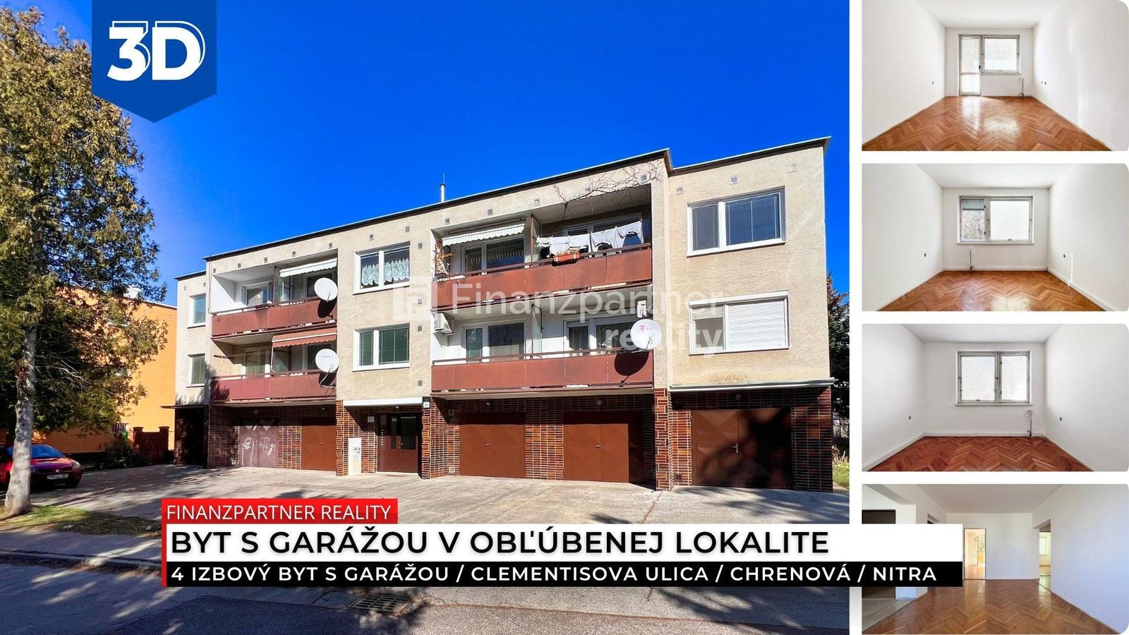 4 izbový byt s garážou, Clementisova ulica, Chrenová, Nitra