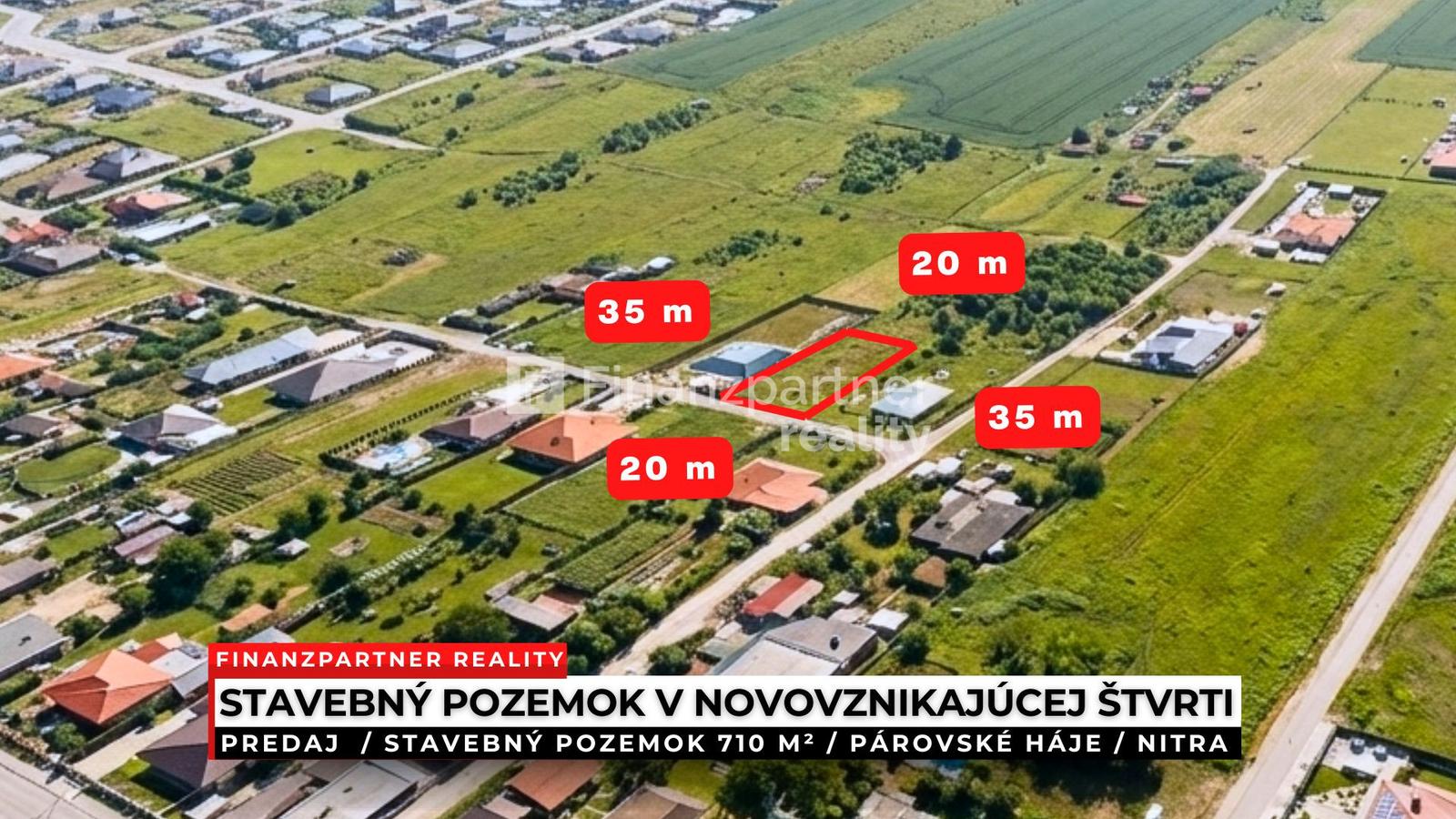 Stavebný pozemok 710 m², Párovské Háje, Nitra – fotka 2