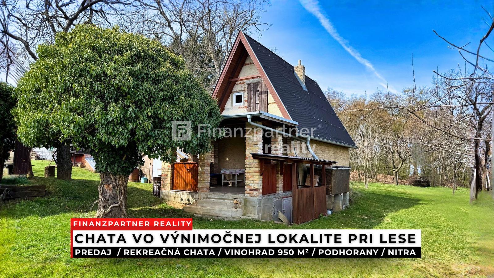 Chata s pozemkom 950 m², Podhorany, Nitra