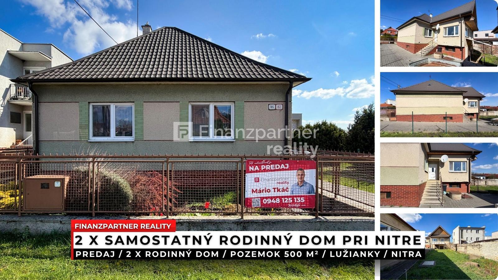 2 x rodinný dom, pozemok 452 m², Lužianky, Nitra