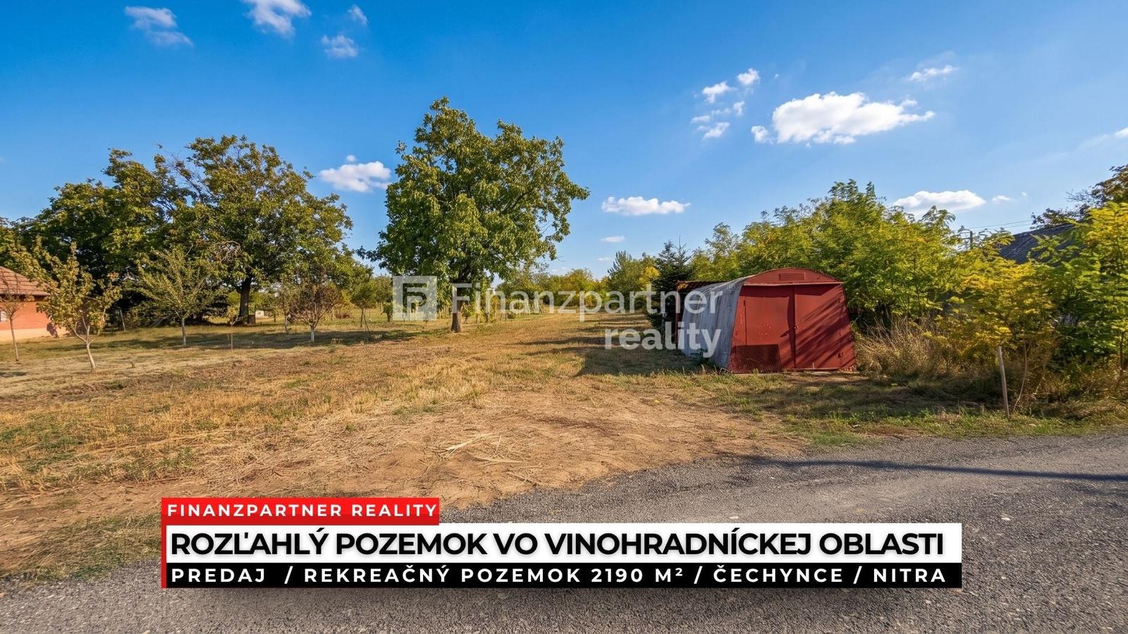 Záhrada 2190 m², Čechynce, Nitra