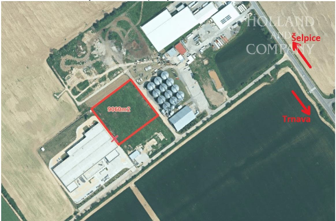 Priemyselný pozemok 9 060 m² so stavebným povolením, Šelpice