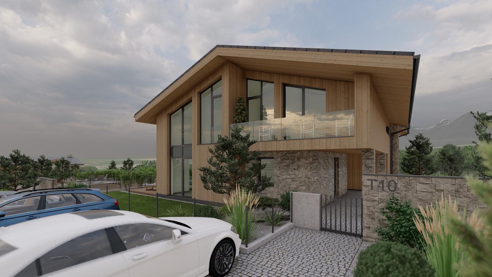 4 izbový „Chalet Grandview B“ s 2 kúpeľňami v Starej Lesnej a exkluzívnym výhľadom na Vysoké Tatry