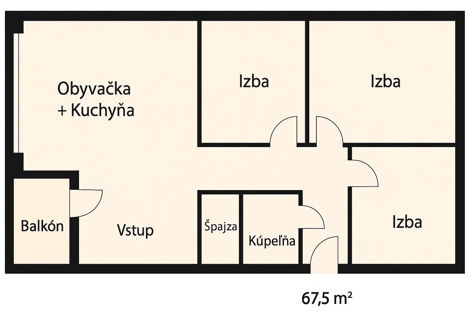 PREDANÝ!Prémiová ponuka 3-izbový byt Nitra-Čermáň s výbornou cenou