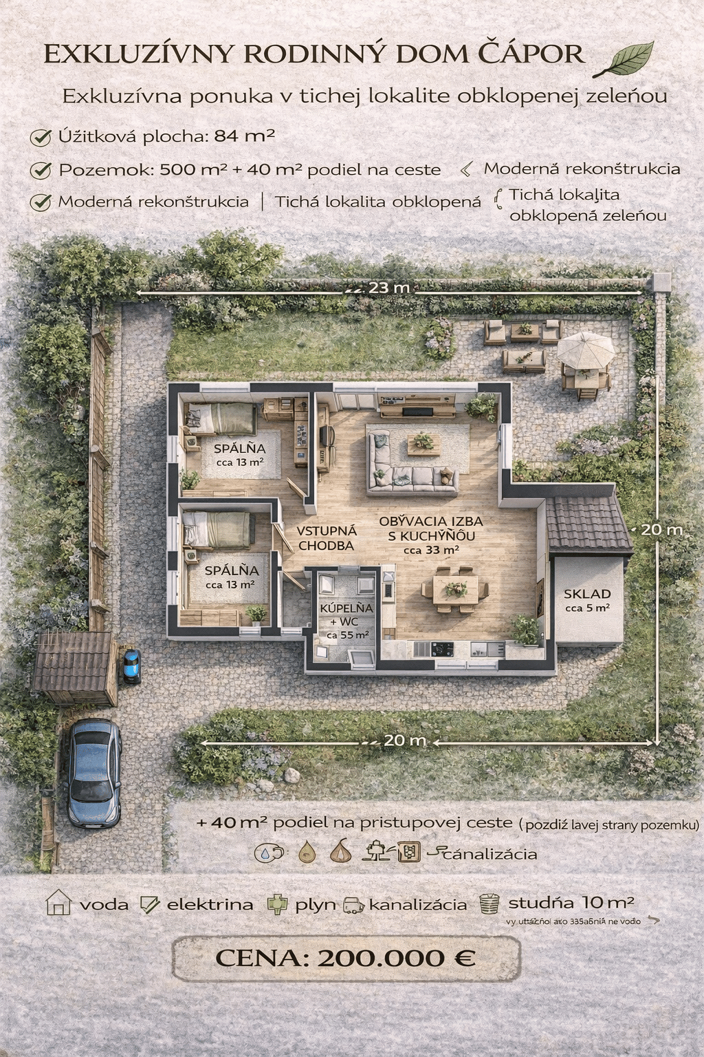 Exkluzívna ponuka!! Rodinný dom Čápor 200.000€