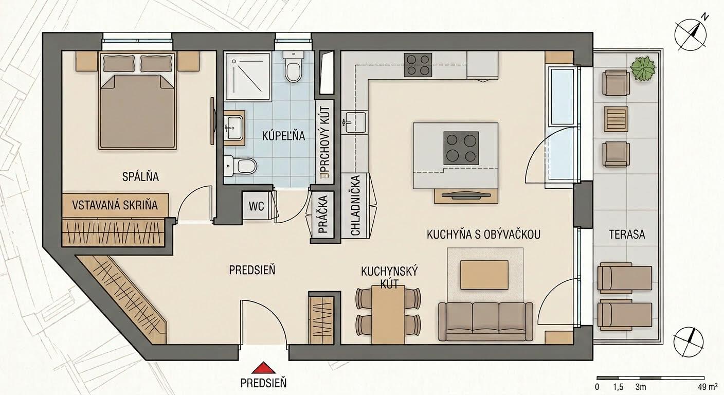 1-IZBOVÝ BYT PO KOMPLETNEJ REKONŠTRUKCII POVAŽSKÁ BYSTRICA
