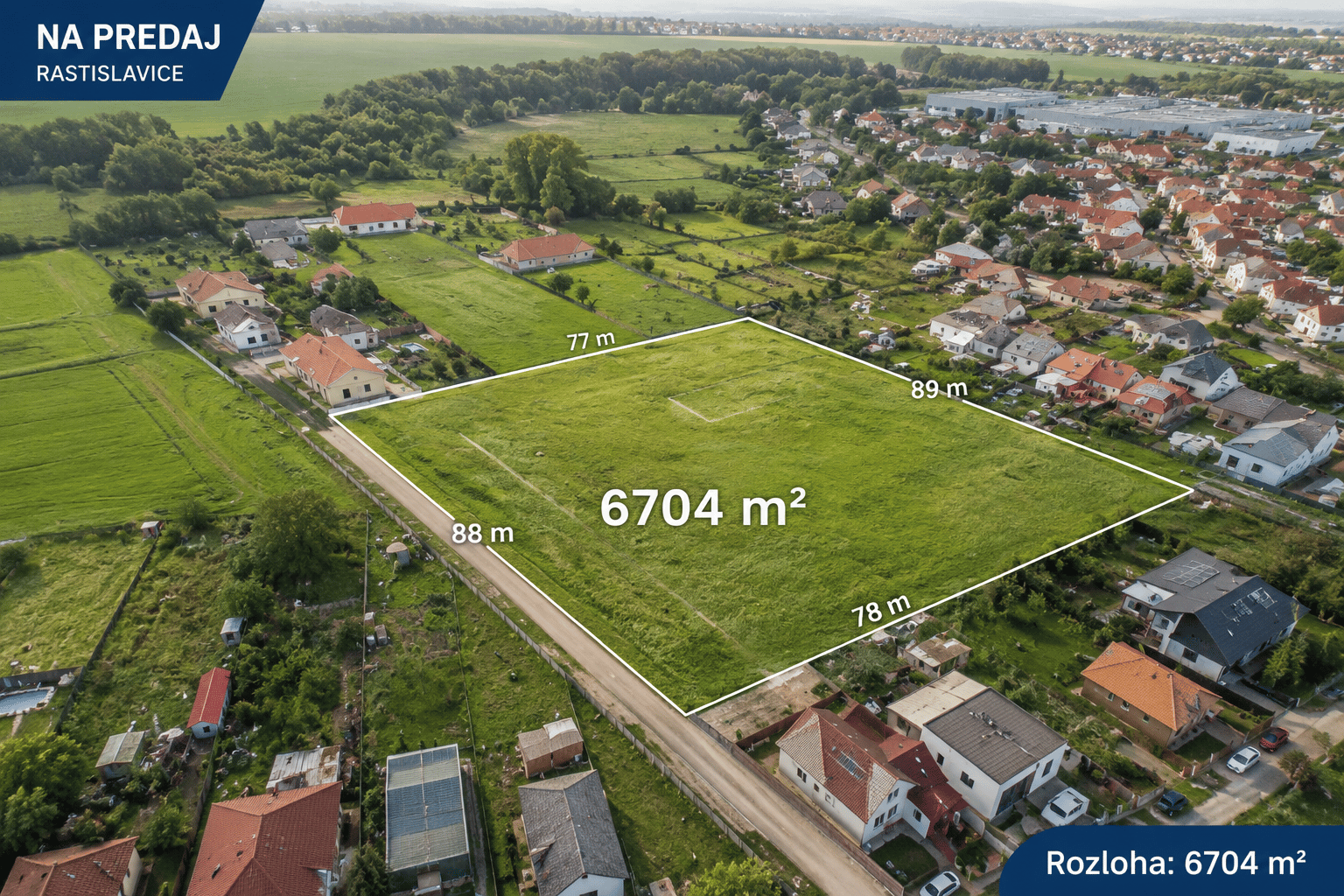 EXKLUZÍVNE | Investičný pozemok 6 704 m² v obci Rastislavice