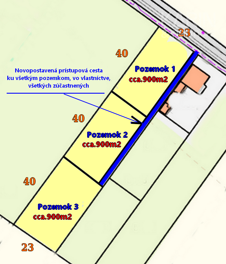 Exkluzívne: Stavebné parcely 3x cca.900m2, Hurbanovo – fotka 2