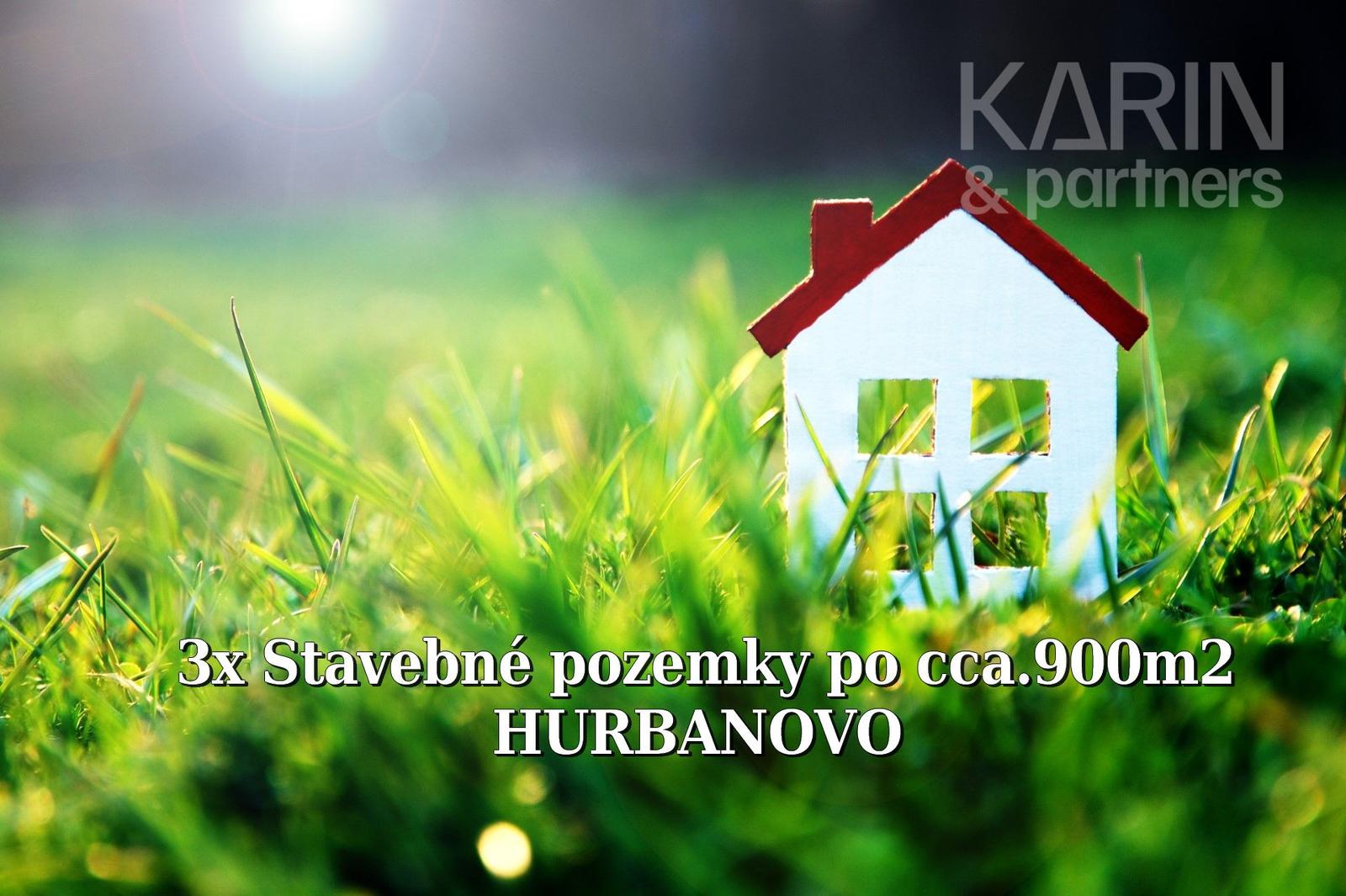 Exkluzívne: Stavebné parcely 3x cca.900m2, Hurbanovo