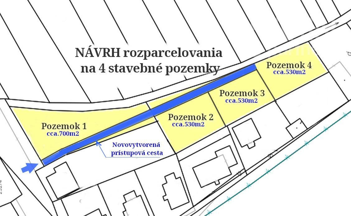 Stavebné pozemky Palárikovo (IBV), celková výmera cca.2400m2 – fotka 2