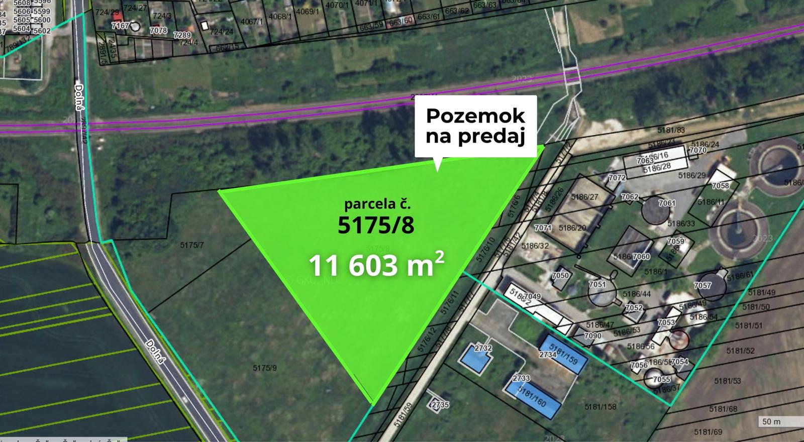 Predaj stavebného pozemku 11 603 m² v meste Šaľa