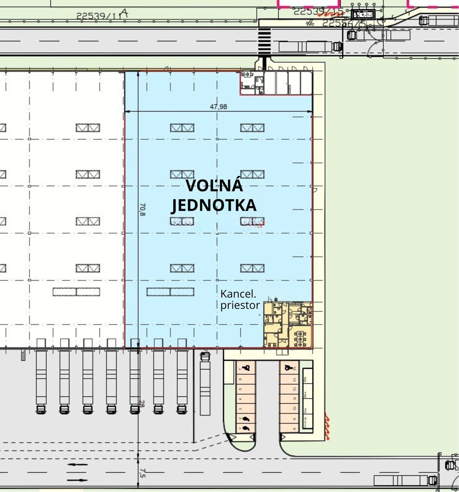 Prenájom skladových priestorov od 3100 m² vrátane kancelárií v blízkosti mesta Bratislava – fotka 2