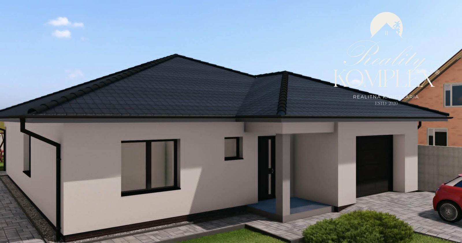 Reality KOMPLEX s.r.o Vám ponúká, projekt dvoch moderných rodinných domov typu bungalov v obci Marcelová. – fotka 2