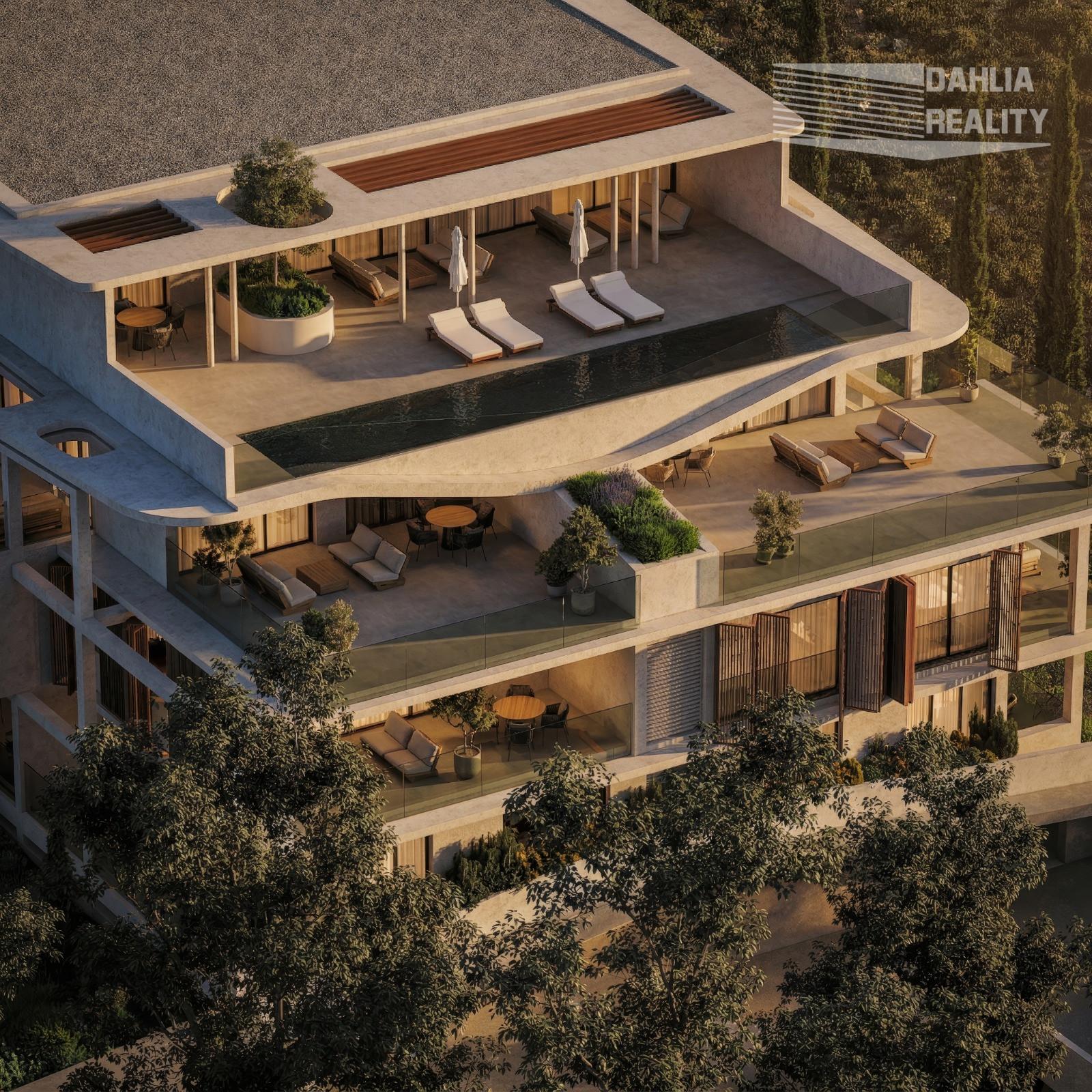 PENTHOUSE V PROJEKTE VASILEON CYPRUS - PAFOS s vlastným bazénom na streche v lokalite 200 m od mora - TOP BÝVANIE!