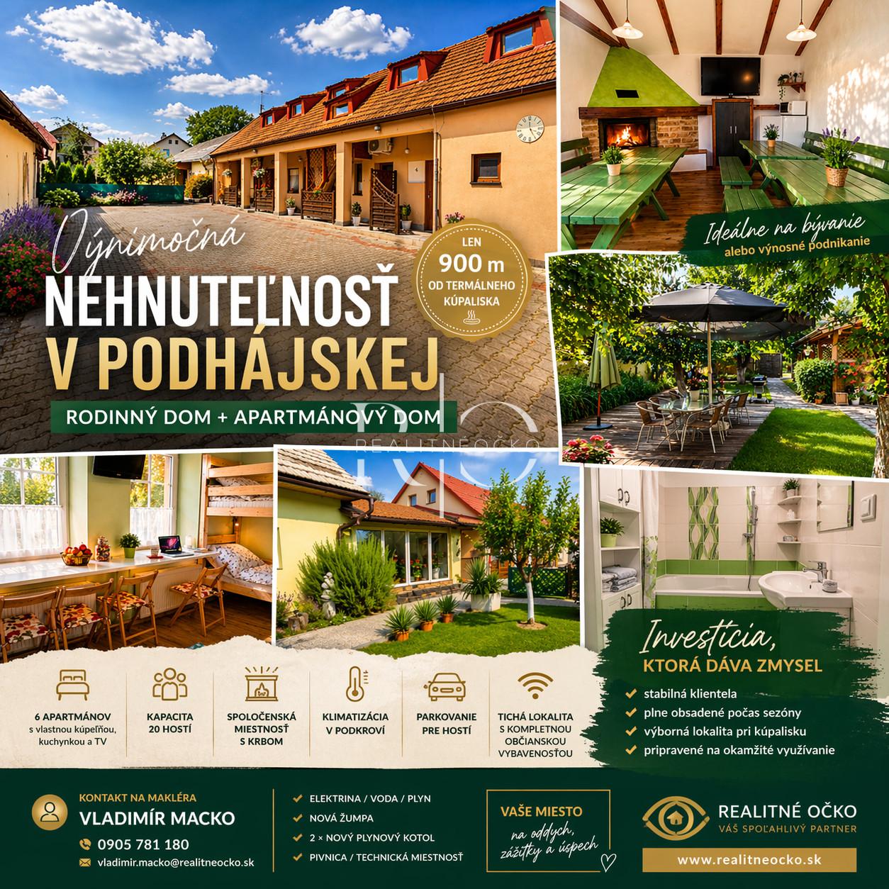 Na predaj apartmánový dom - Podhájska