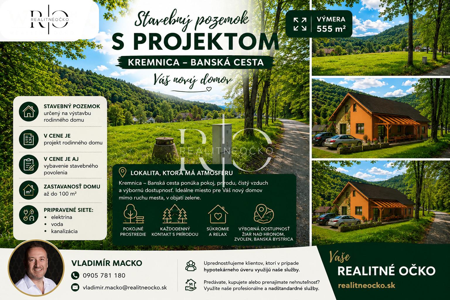 Na predaj stavebný pozemok - Kremnica