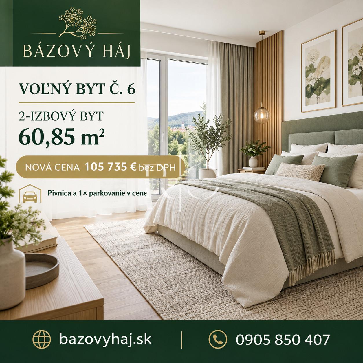 NA PREDAJ 2izb byt - novostavba, Bzovík - Krupina