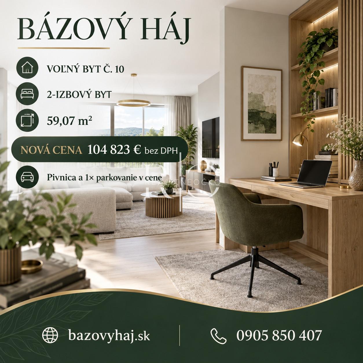 NA PREDAJ 2izb byt - novostavba, Bzovík - Krupina