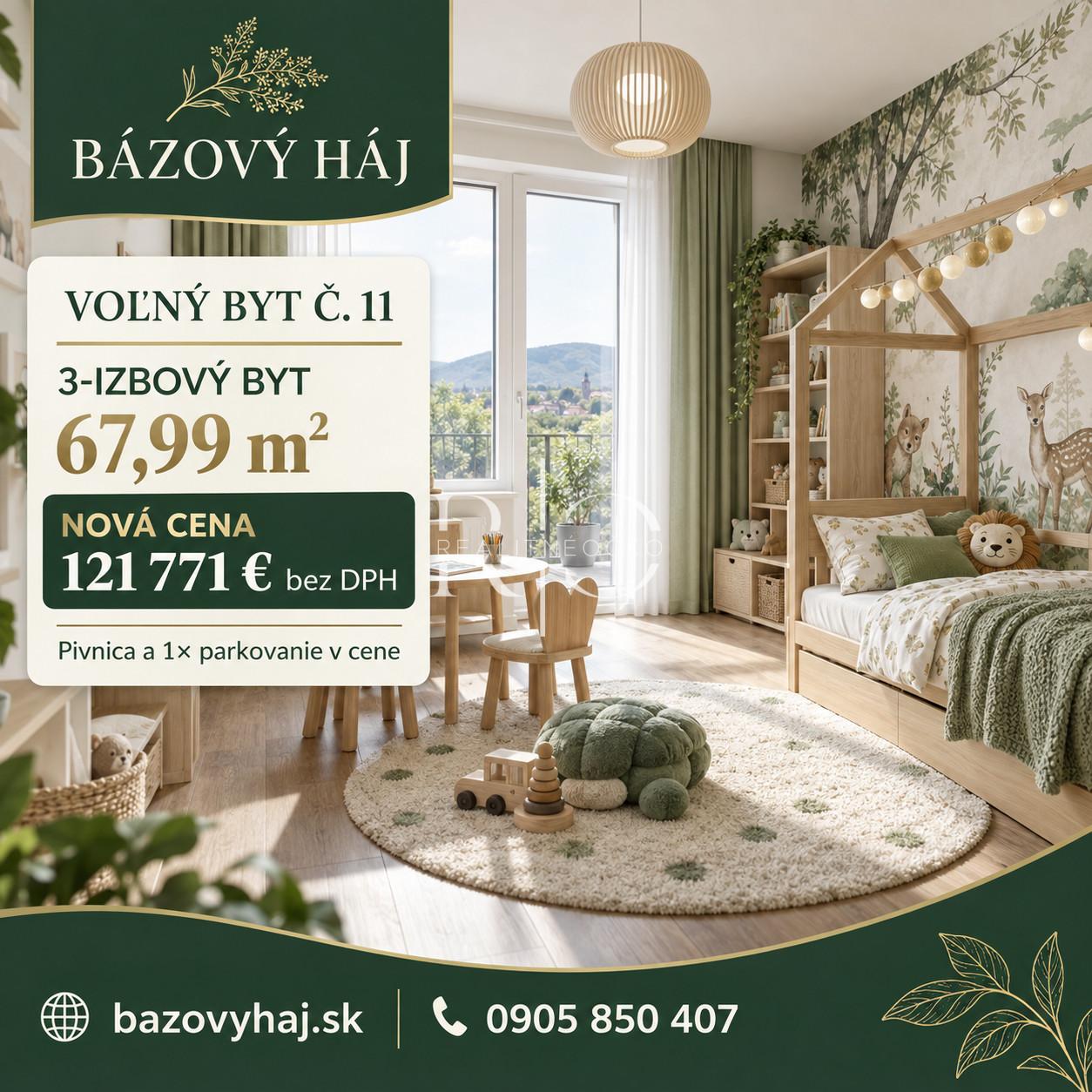 NA PREDAJ 3izb byt - novostavba, Bzovík - Krupina
