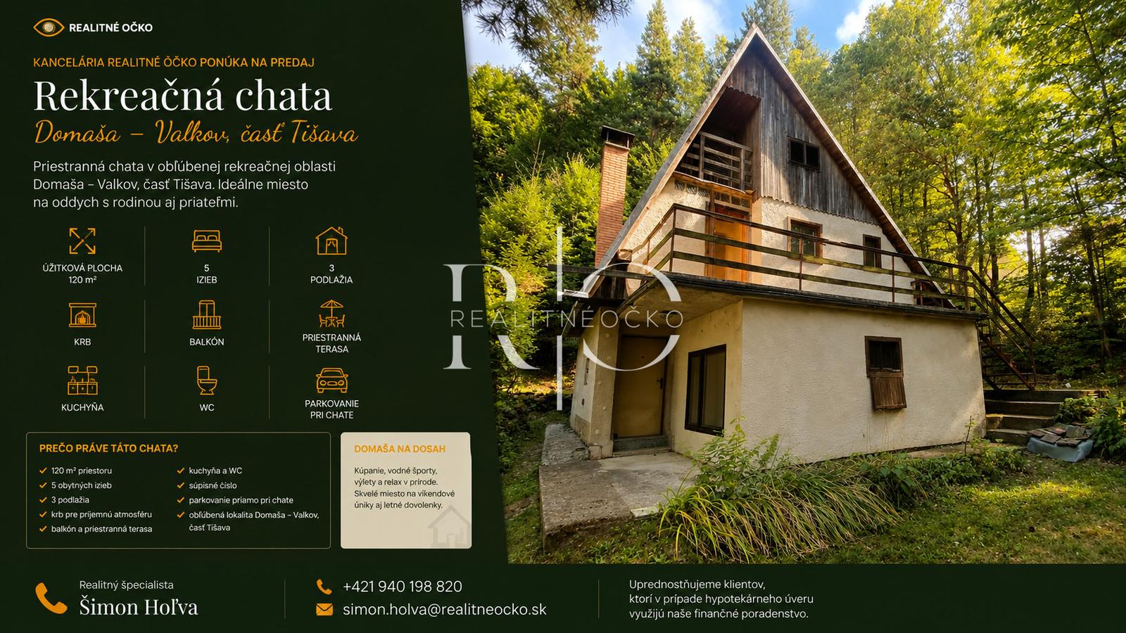 Na predaj priestranná chata Domaša - Valkov - Tišava
