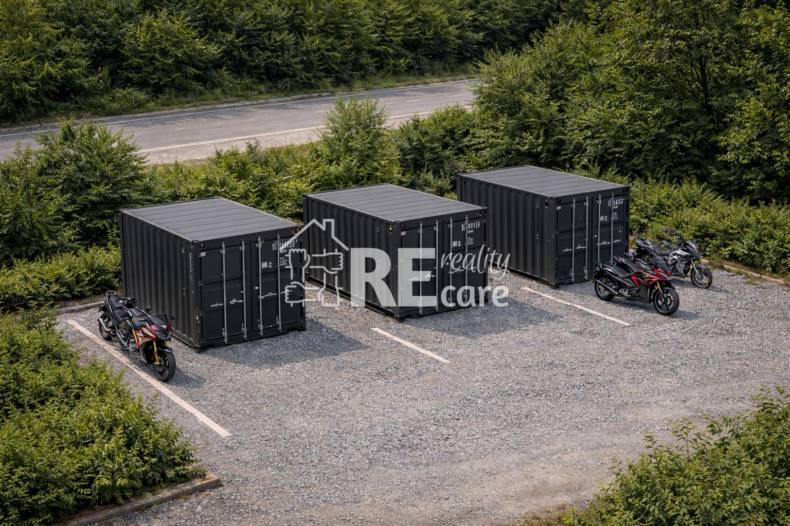 Predaj pozemku s kontajnerom -parkovanie motorky/skladovanie – fotka 2