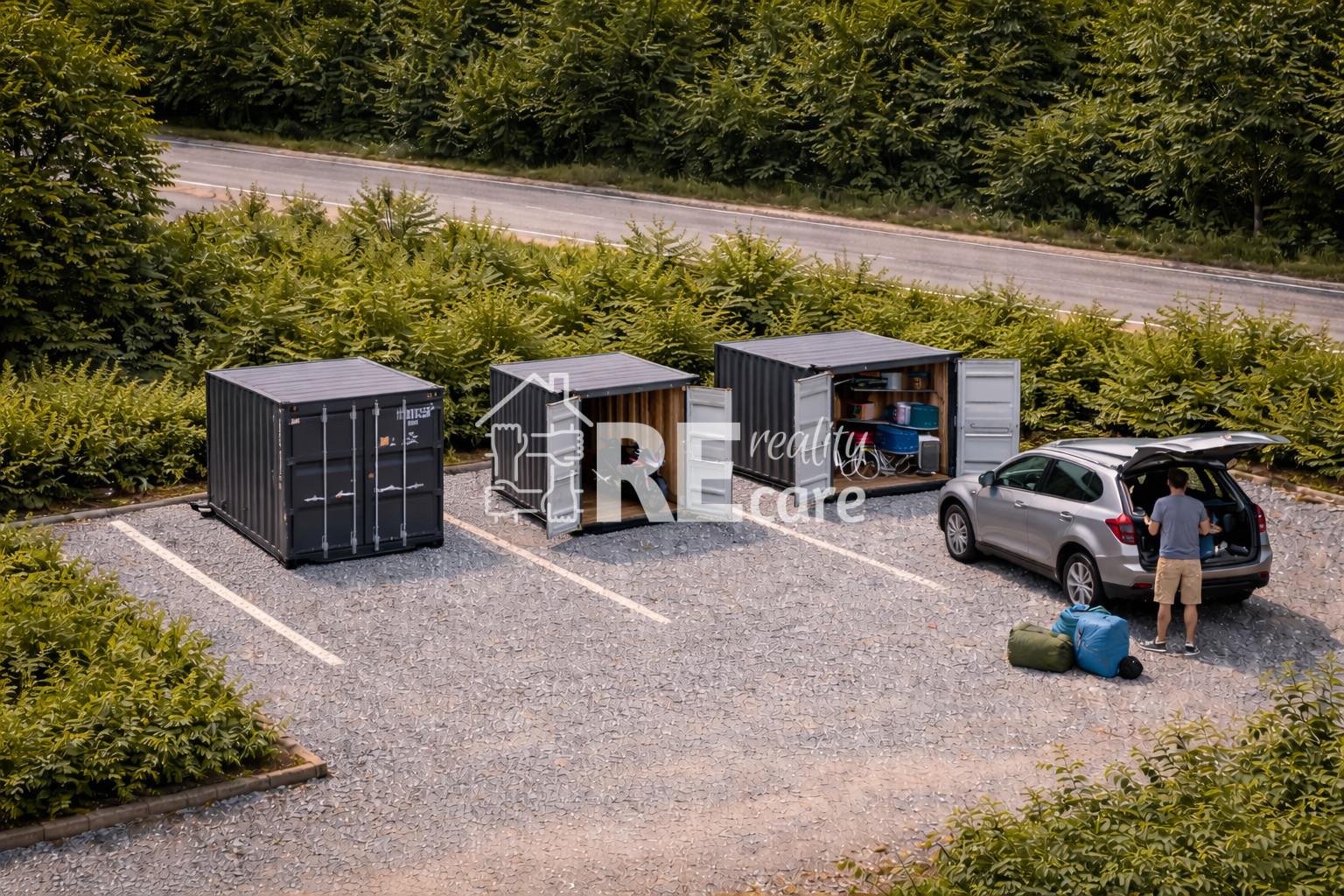 Predaj pozemku s kontajnerom -skladovanie/parkovanie motorky