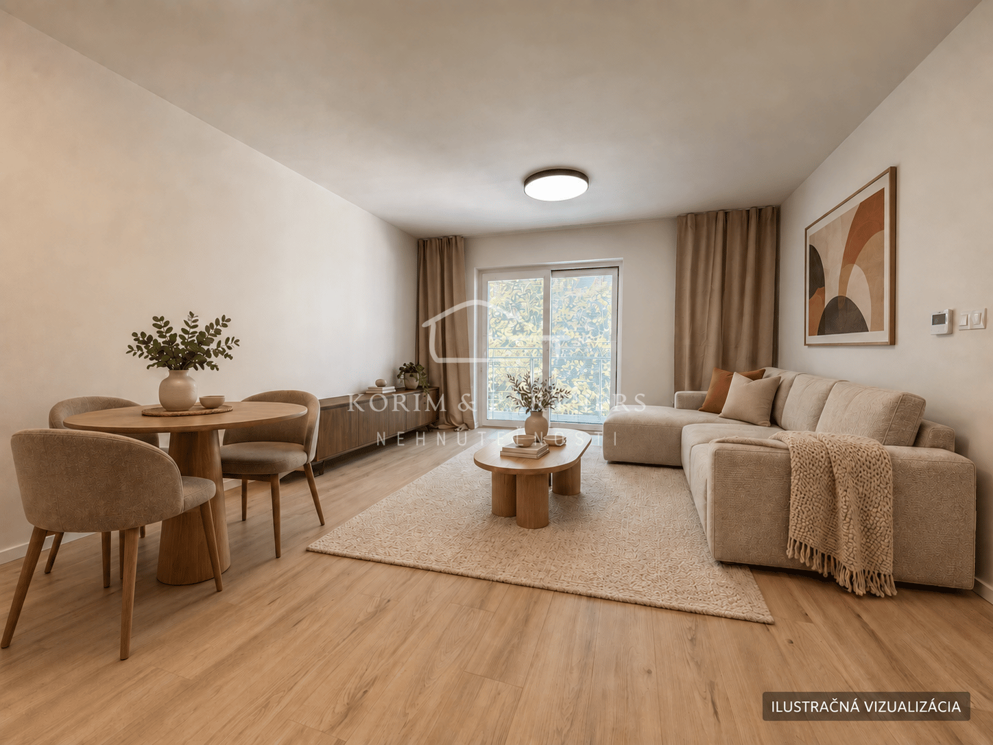 2-izbový byt s lodžiou, 1. poschodie – White Square Komárno